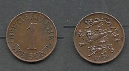 Estland Estonia 1 Sent 1939 Coin - Estonie