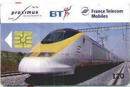 TRAIN : EURO1 120u TGV EUROSTAR Proximus/BT/F ( Batch: 900004073) MINT - Con Chip