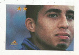 Cp , Célébrité , Sportif ,sports , Football ,juin 2002;  DAVID TREZEGUET , Publicité ADIDAS , Vierge - Personalidades Deportivas