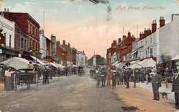 CPA - ENGLAND - High Street - Newmarket - Cat - People - Colorisée - Other & Unclassified