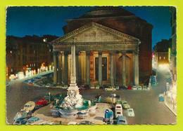 ROME Roma Di Notte LE PANTHEON En 1974 Fontaine Autos Fiat - Pantheon