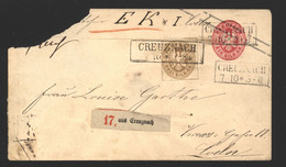 Preussen,U 26A,Paketbegleitbrief ,Zusatzfrankatur,o Creuznach  (217) - Enteros Postales
