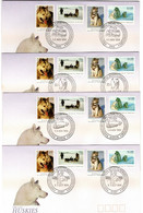 Australian Antarctic Territory 1994 The Last Huskies Set 4 Bases , First Day Cover - FDC