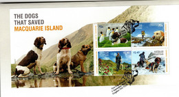 Australian Antarctic Territory 2015 The Dogs That Saved Macquarie Island,Souvenir Sheet, First Day Cover - FDC