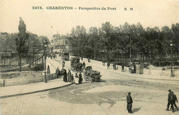 Charenton * Route Et Perspective Du Pont * Attelage * Cachet Militaire - Charenton Le Pont