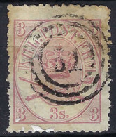 DANEMARK 1864:  Le Y&T 12, TB Obl. Chiffre "51", Des Défauts - Storia Postale