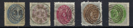 DANEMARK 1870:  Les Y&T 16-20, B à TB Obl. Chiffres Ou CAD, Forte Cote - Storia Postale