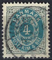 DANEMARK 1875-1903:  Le Y&T 23B,  B Obl. CAD - Briefe U. Dokumente