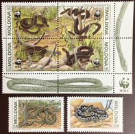 Moldova 1993 WWF Snakes Reptiles MNH - Slangen
