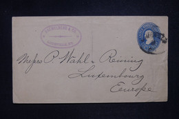 ETATS UNIS - Entier Postal Commercial De Louisville Pour Le Luxembourg En 1893  - L 127176 - ...-1900