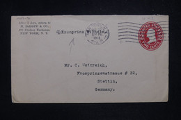 ETATS UNIS - Entier Postal Commercial De New York Pour L'Allemagne En 1913 Par Bateau " S/S Kronprinz Wilhelm - L 127178 - 1901-20