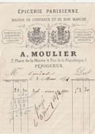 24-A.Moulier..Epicerie Parisienne ..Périgueux....(Dordogne)....1874 - Lebensmittel
