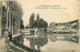 Mareuil Sur Ay * Panorama Du Village Pris Du Canal * Chemin De Halage * Passerelle - Mareuil-sur-Ay