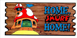 Petite Carte Bande Dessinée Schtroumpf Schtroumpfs Peyo 1982 Smurf Super Cards N°25 Maison Schtroumpf Home Superbe.Etat - Advertisement