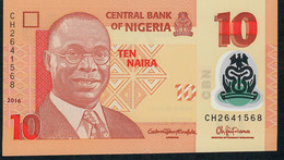 NIGERIA P39l 10 NAIRA 2016 #CH  UNC. - Nigeria