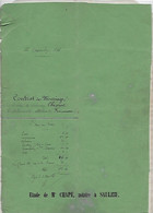 Acte Notarial, Contrat De Mariage ,notaire à Saulieu 1866 - Seals Of Generality