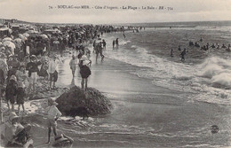 CPA Précurseur - 33 - SOULAC SUR MER - La Plage - Le Bain - Animée - Touristes - Soulac-sur-Mer