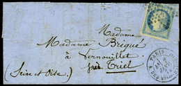 Lettre LE DUQUESNE, LMM CàD R. Des Vlles Haudrtes 7 Janv 71 Pour Vernouillet Près Triel 'Seine Et Oise, Au Verso CàD Amb - Andere & Zonder Classificatie