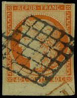 Oblitéré N° 5, 40c Orange Bdf T.B. Signé Brun - Unclassified