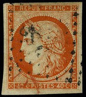 Oblitéré N° 5, 40c Orange, T.B. Signé Brun - Unclassified