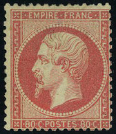 Neuf Avec Charnière N° 24, 80c Rose Napoléon III Dentelé, T.B. Signé A. Brun - Non Classés