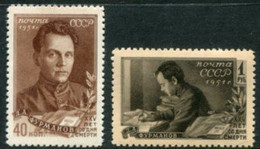 SOVIET UNION 1951 Furmanov Death Anniversary MNH / **.  Michel 1555-56 - Nuevos