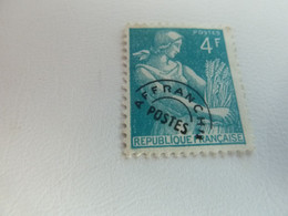 Type Moissonneuse - Préoblitéré 106 - 4f. - Bleu-vert - Sans Gomme - Année 1953 - - 1953-1960