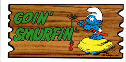 Petite Carte Bande Dessinée Schtroumpf Schtroumpfs Peyo 1982 Smurf Super Cards N°40 Schtroumpf Pêche Pêcheur Sup.Etat - Advertentie