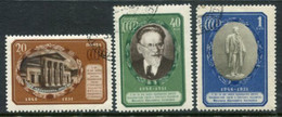 SOVIET UNION 1951 Kalinin Death Anniversary Type II (re-drawn Inscriptions) Used.  SG 1702a-04a; Michel 1570-72 - Usados