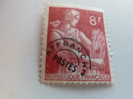 Type Moissonneuse - Préoblitéré 108 - 8f. - Rouge-brun - Avec Gomme - Année 1953 - - 1953-1960