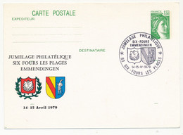 Entier Repiqué - 1,00 Sabine - Jumelage Philatélique Six Fours Les Plages / Emmendingen - 83 Six Fours Les Plages - 1979 - Cartoline Postali Ristampe (ante 1955)