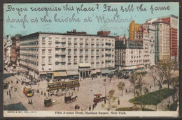 Carte P De 1905 ( Fifth Avenue Hôtel, Madison Square, New York ) - Bares, Hoteles Y Restaurantes