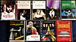 LOT De Neuf DVD Vidéo D' OPÉRAS Et De Chanteurs Lyriques Célèbres . - Conciertos Y Música