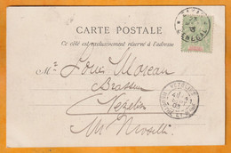 1903 - 5 C Groupe Sénégal Et Dépendances Sur Carte Postale De DAKAR, Sénégal Vers Vézelize, M Et Moselle - Cad Arrivée - Storia Postale