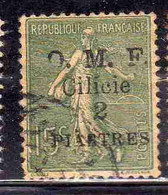 FRENCH CILICIE CILICIA FRANCAISE 1920 O.M.F. SURCHARGED SEMEUSE OMF 2pi On CENT. 15c USED USATO OBLITERE' - Usati