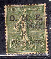 FRENCH CILICIE CILICIA FRANCAISE 1920 O.M.F. SURCHARGED SEMEUSE OMF 2pi On CENT. 15c USED USATO OBLITERE' - Usati