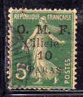 FRENCH CILICIE CILICIA FRANCAISE 1920 O.M.F. SURCHARGED SEMEUSE OMF 10pa On CENT. 5c USED USATO OBLITERE' - Usati