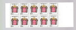 Monaco  1 Carnet Non Plié Armoirie  2,20 F - Libretti