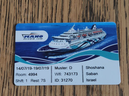 ISRAEL-MANO Sapanot-boat-(743173)-(id:31270)-(SHOSHANA SABAN)-14/7/19---19/7/19-(room-4994)-good Card - Barche