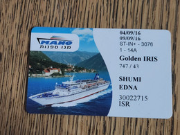 ISRAEL-MANO Sapanot-boat-(30022715)-(id:747/43)-(SHUMI EDNA)-4/9/16---9/9/16-(room-3076)-good Card - Bateaux