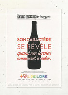 Cp , Publicité, Vins Du Val De Loire ,SAINT NICOLAS DE BOURGUEIL ,son Caractère Se Révéle Quand Ses Larmes ..... - Publicité