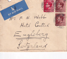 GB 1937 EDWARD VIII COVER TO SWITZERLAND. - Covers & Documents