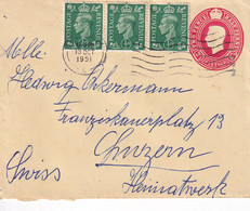 GB 1951 GEORGE VI COVER TO SWITZERLAND. - Covers & Documents