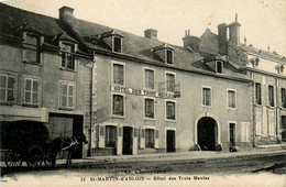 St Martin D'ablois * Rue Et Façade Hôtel Des Trois Meules * Attelage - Autres & Non Classés