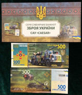 Ukraine - 500 Hryven 2022 UNC Weapons Of Ukraine Self-propelled Guns CAESAR Souvenir Serie AA In Folder Lemberg-Zp - Ukraine