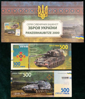 Ukraine - 500 Hryven 2022 UNC Weapons Of Ukraine Panzerhaubitze 2000 Souvenir Serie AA In Folder Lemberg-Zp - Ukraine