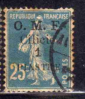 FRENCH CILICIE CILICIA FRANCAISE 1920 O.M.F. SURCHARGED SEMEUSE OMF 1pi On CENT. 25c USED USATO OBLITERE' - Oblitérés