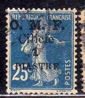 FRENCH CILICIE CILICIA FRANCAISE 1920 O.M.F. SURCHARGED SEMEUSE OMF 1pi On CENT. 25c USED USATO OBLITERE' - Usati