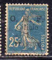 FRENCH CILICIE CILICIA FRANCAISE 1920 O.M.F. SURCHARGED SEMEUSE OMF 1pi On CENT. 25c USED USATO OBLITERE' - Gebruikt