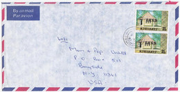 KIS14001 Kiribati 1983 Airmail Cover Addressed USA With Surcharge O.K.G.S. - Kiribati (1979-...)